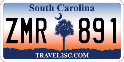 SC license plate ZMR891