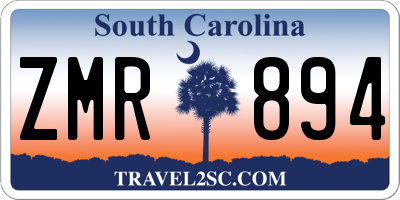 SC license plate ZMR894