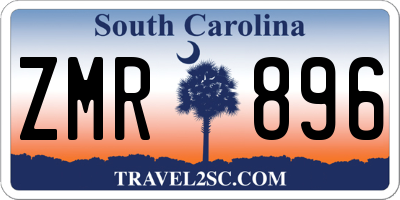 SC license plate ZMR896