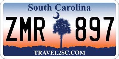 SC license plate ZMR897