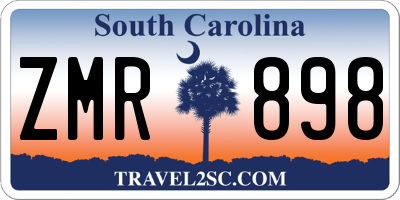 SC license plate ZMR898