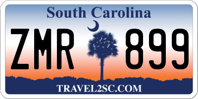 SC license plate ZMR899