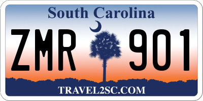 SC license plate ZMR901