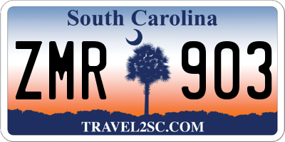 SC license plate ZMR903