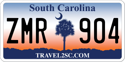 SC license plate ZMR904