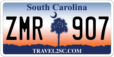 SC license plate ZMR907