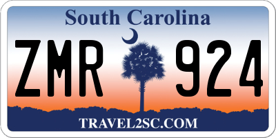 SC license plate ZMR924