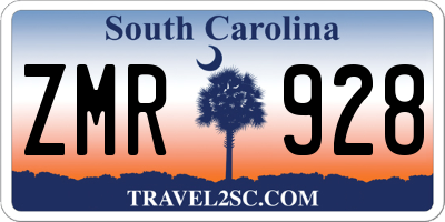 SC license plate ZMR928