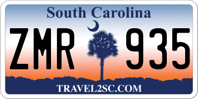 SC license plate ZMR935