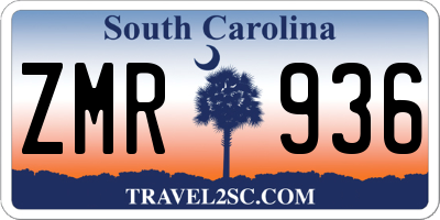 SC license plate ZMR936