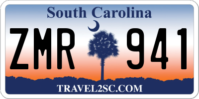 SC license plate ZMR941