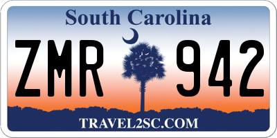 SC license plate ZMR942