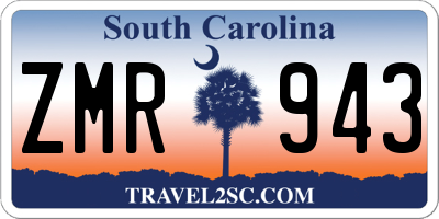 SC license plate ZMR943
