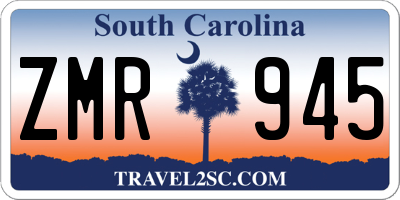 SC license plate ZMR945