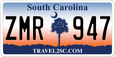 SC license plate ZMR947