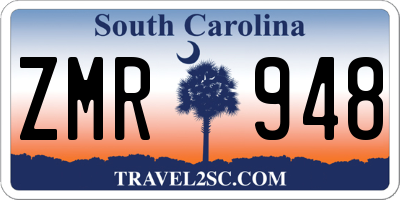 SC license plate ZMR948