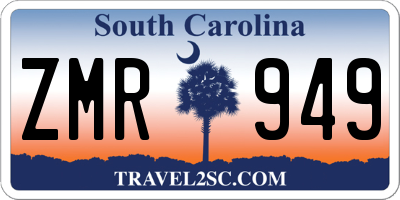 SC license plate ZMR949