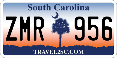 SC license plate ZMR956