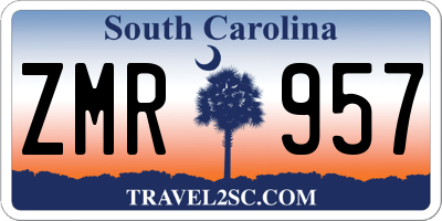 SC license plate ZMR957