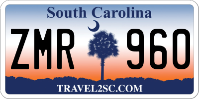 SC license plate ZMR960