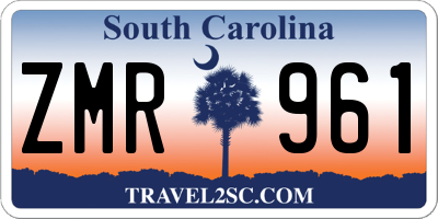 SC license plate ZMR961