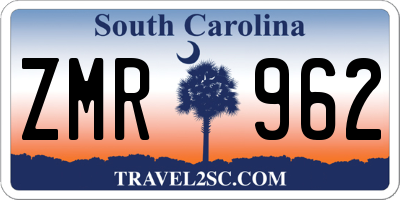 SC license plate ZMR962