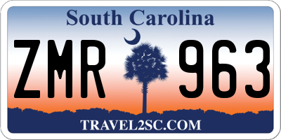 SC license plate ZMR963