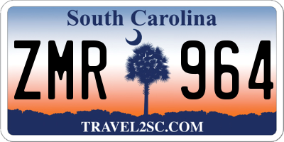 SC license plate ZMR964