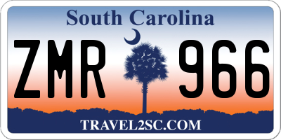 SC license plate ZMR966
