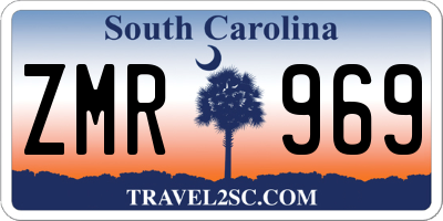 SC license plate ZMR969
