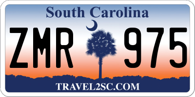 SC license plate ZMR975