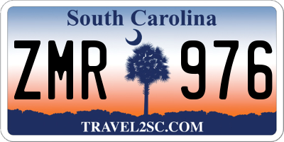 SC license plate ZMR976