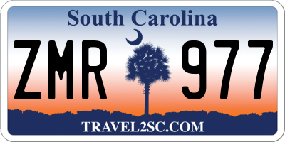 SC license plate ZMR977