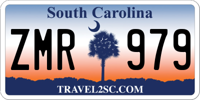 SC license plate ZMR979