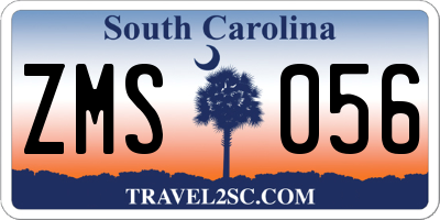SC license plate ZMS056