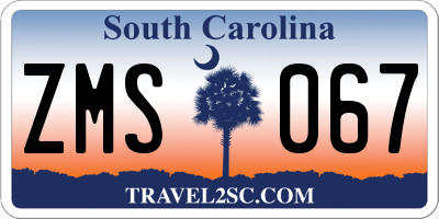 SC license plate ZMS067