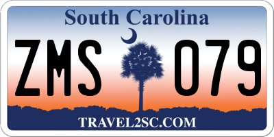 SC license plate ZMS079