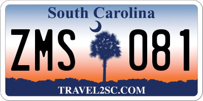SC license plate ZMS081
