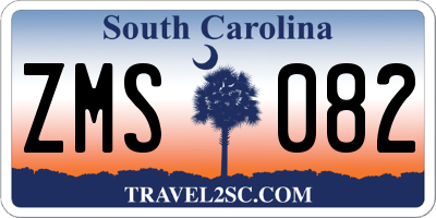 SC license plate ZMS082