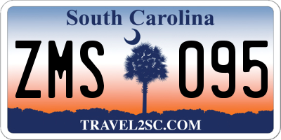 SC license plate ZMS095
