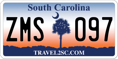 SC license plate ZMS097