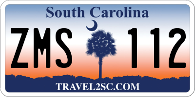 SC license plate ZMS112