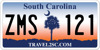 SC license plate ZMS121