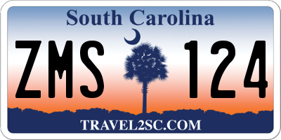 SC license plate ZMS124