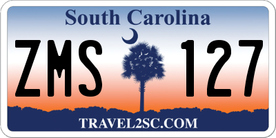 SC license plate ZMS127