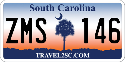 SC license plate ZMS146