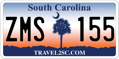 SC license plate ZMS155