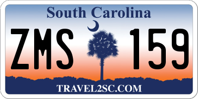 SC license plate ZMS159