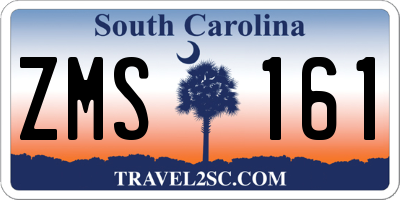 SC license plate ZMS161