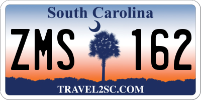 SC license plate ZMS162